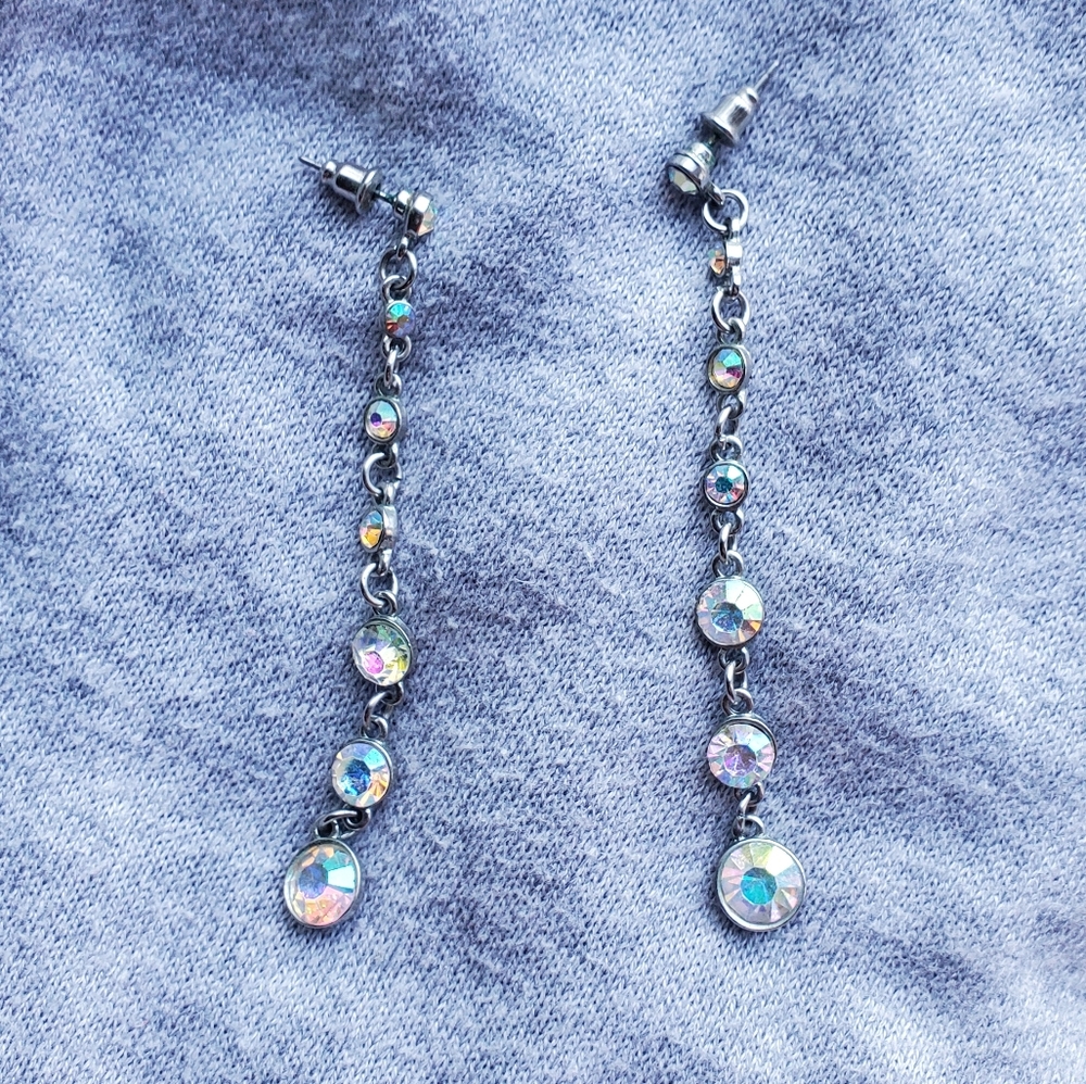 Forever 21 iridescent earrings.